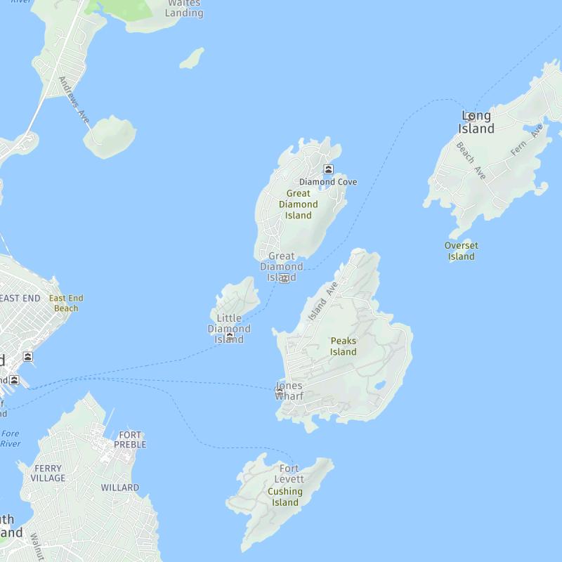 Tide times and weather for Great Diamond Island