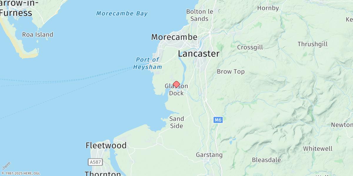Map of Glasson Dock