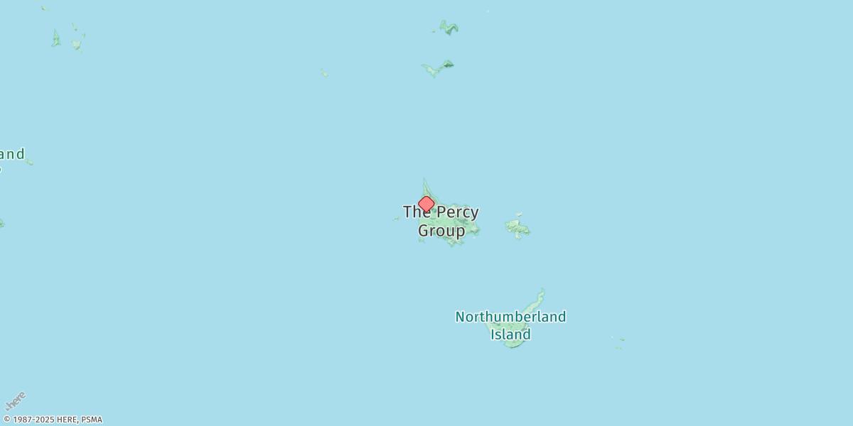 Map of Middle Island (Percy Isles)