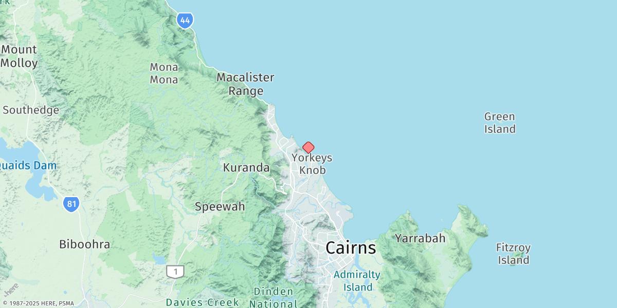 Map of Yorkeys Knob