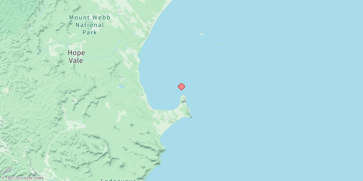 Map of Cape Bedford
