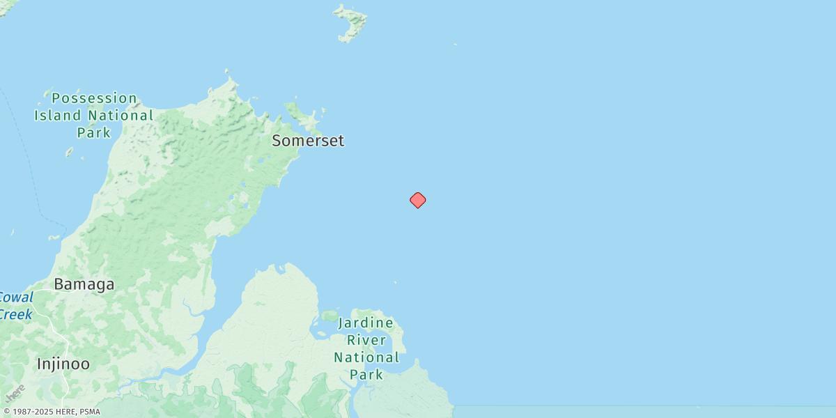 Map of Harrington Reef