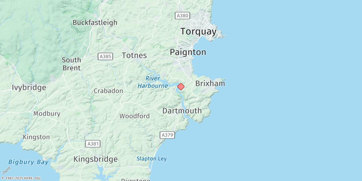 Map of Greenway Quay