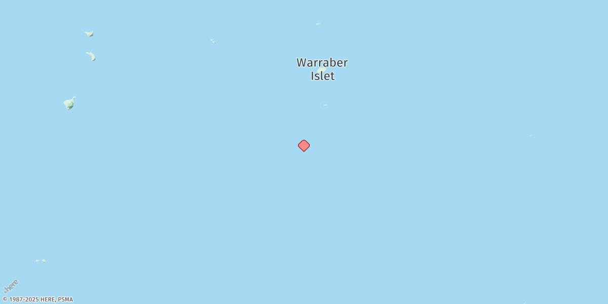 Map of Kirkcaldie Reef