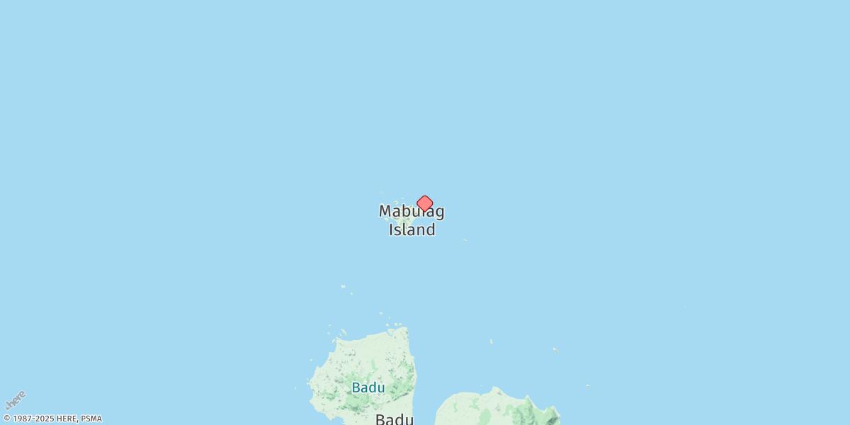 Map of Mabuiag Island Barge