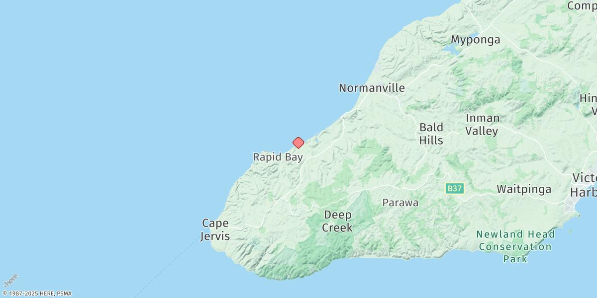 Map of Second Valley