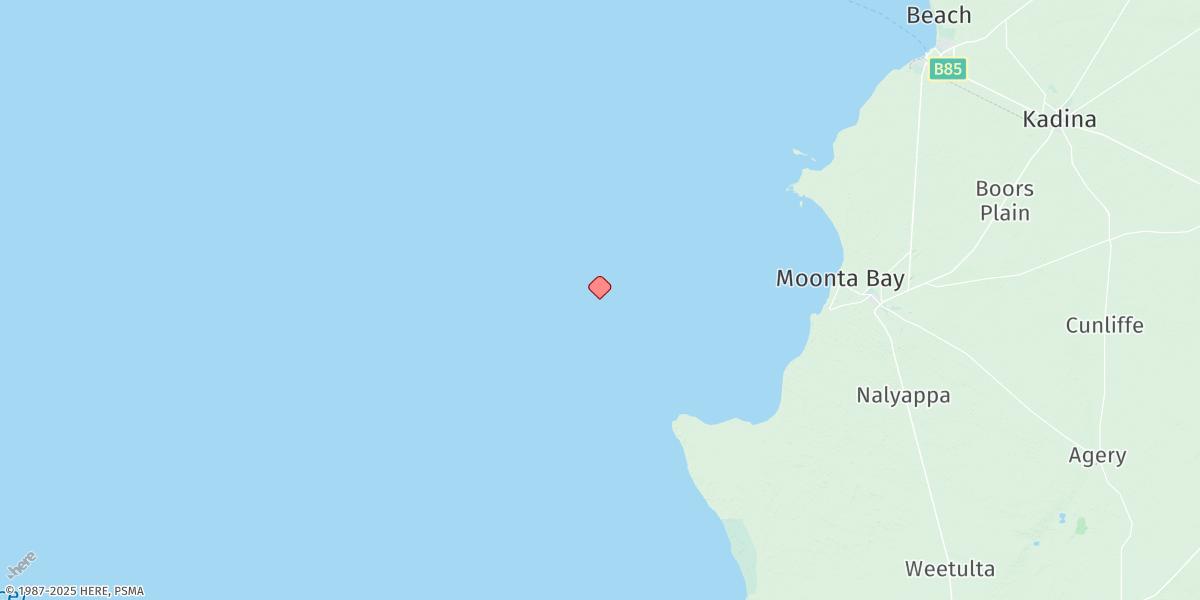 Map of Tiparra Reef Light