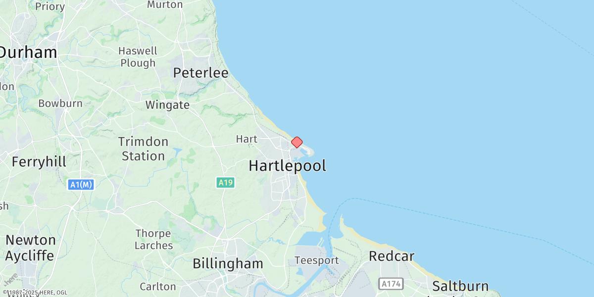 Map of Hartlepool