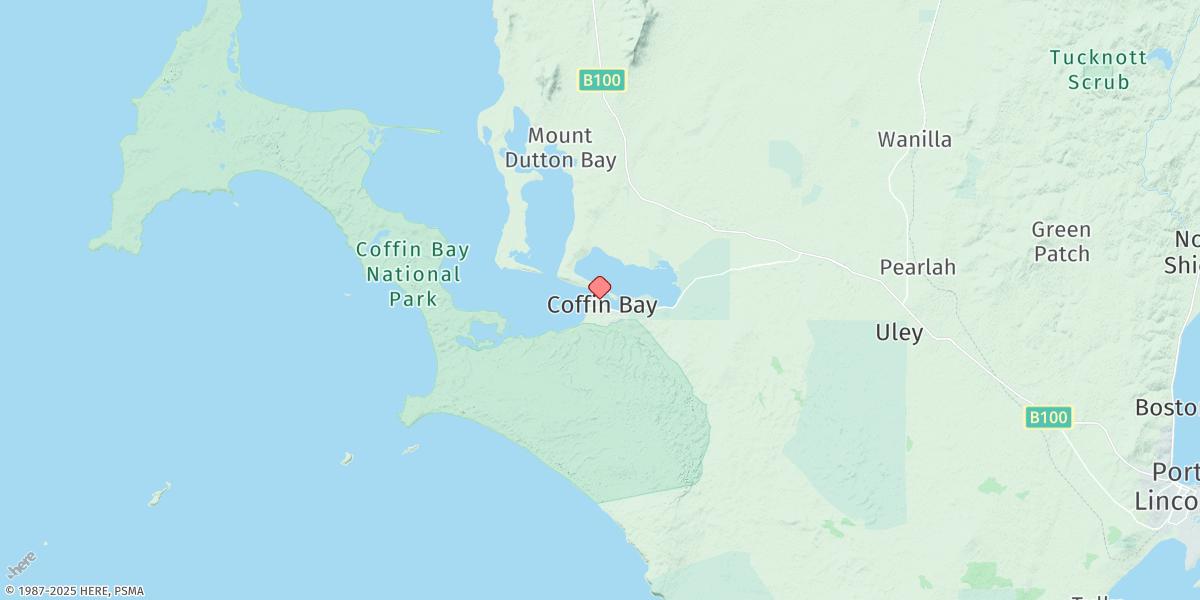 Map of Coffin Bay Jetty