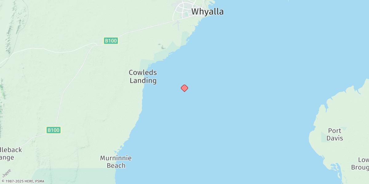Map of Western Shoal Beacon