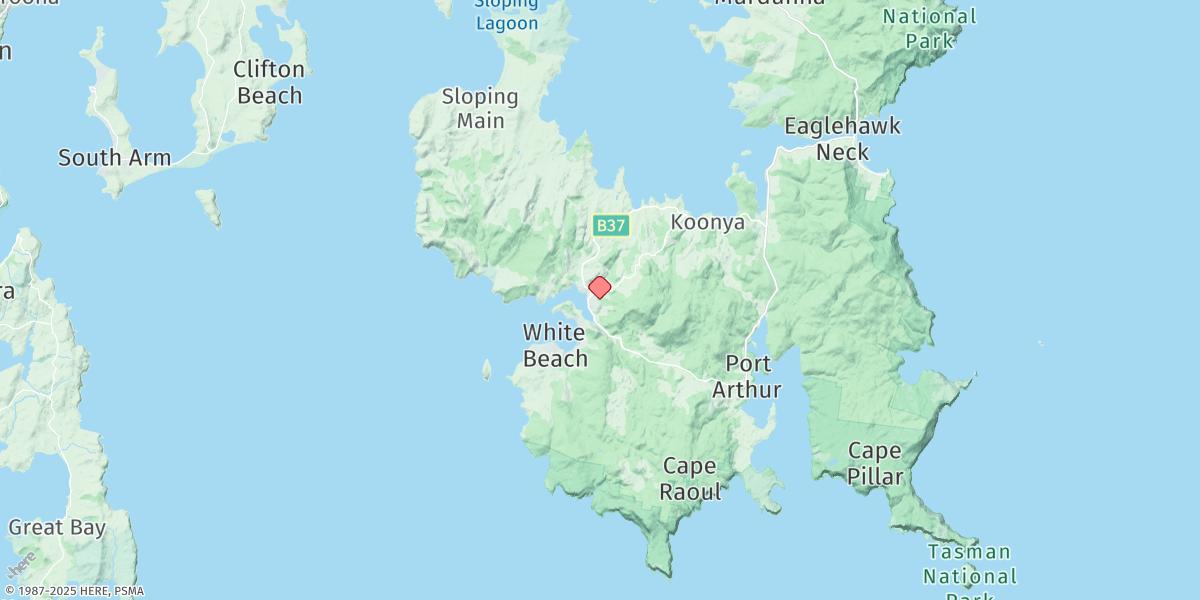 Map of Parsons Bay