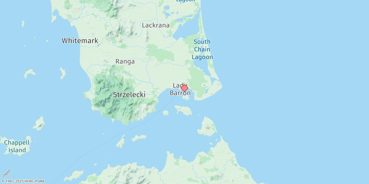 Map of Lady Barron Harbour