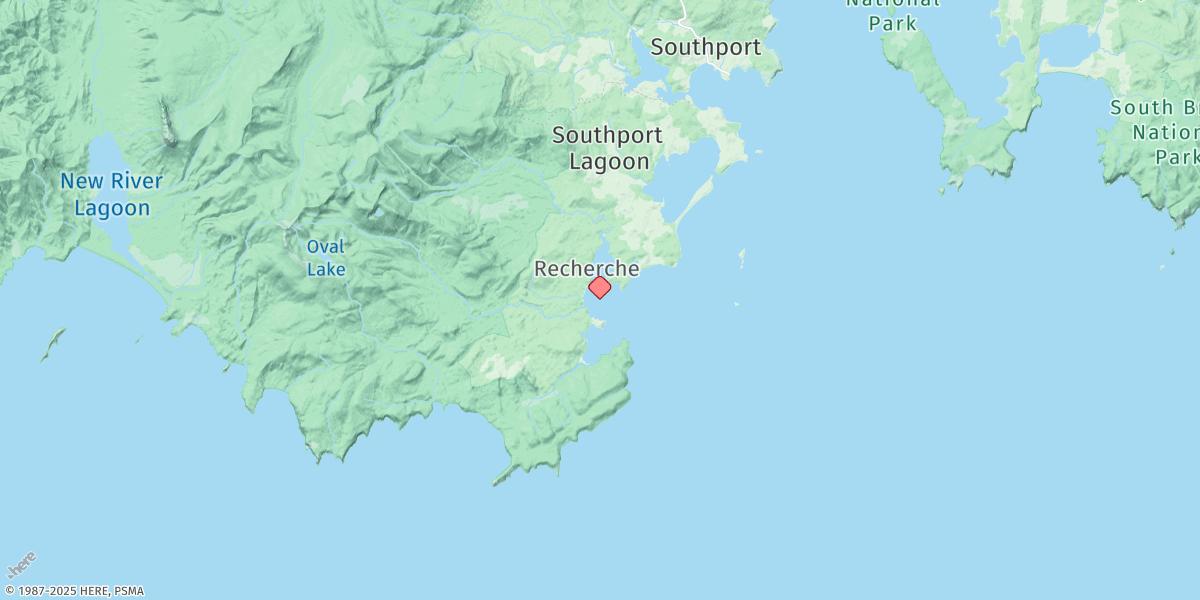 Map of Recherche Bay