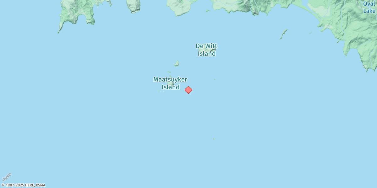 Map of Maatsuyker Island