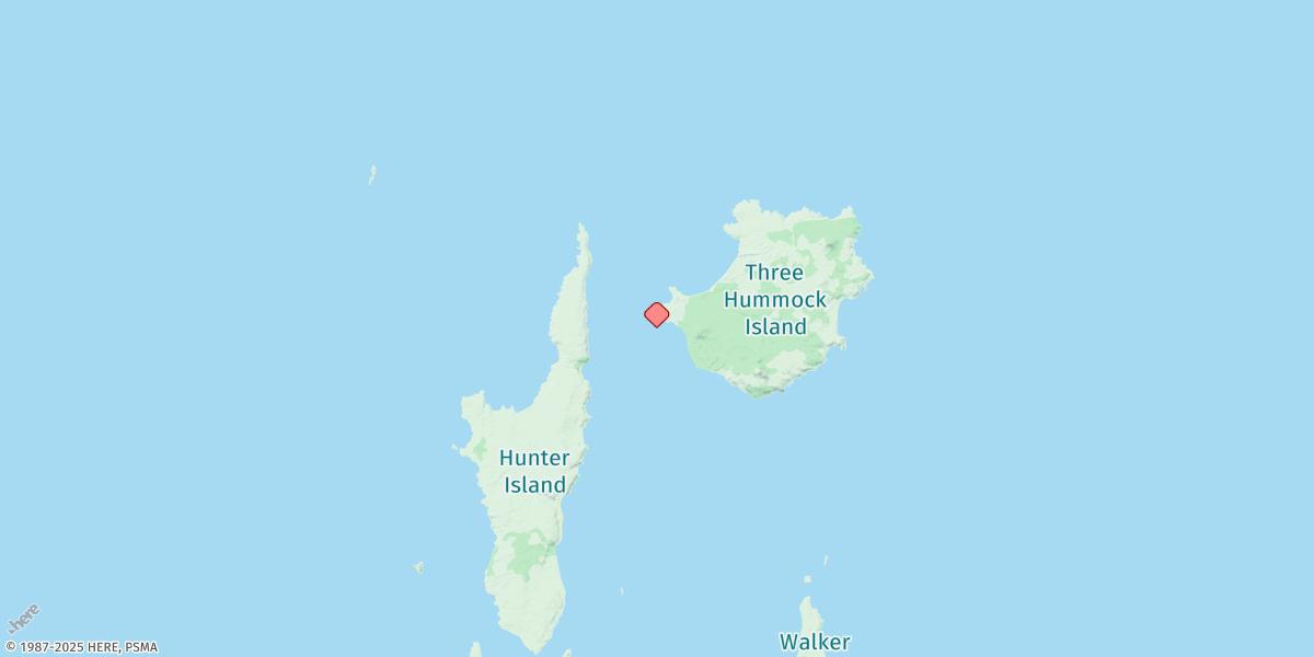 Map of Three Hummock Island