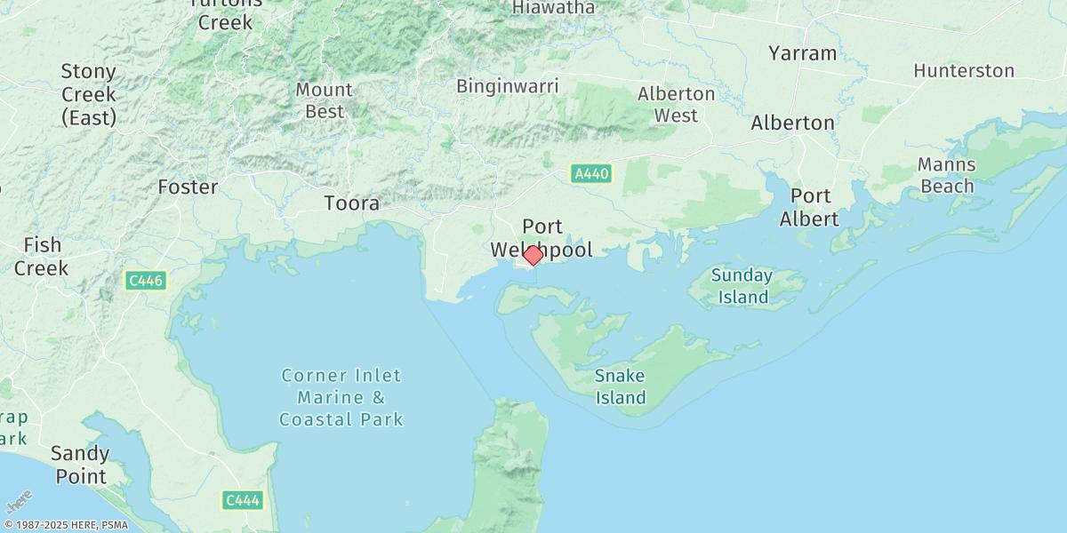 Map of Port Welshpool Pier