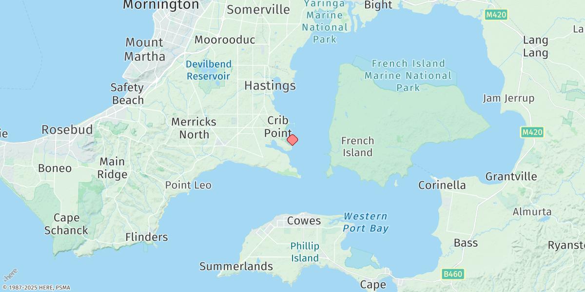 Map of Western Port (Stony Point)