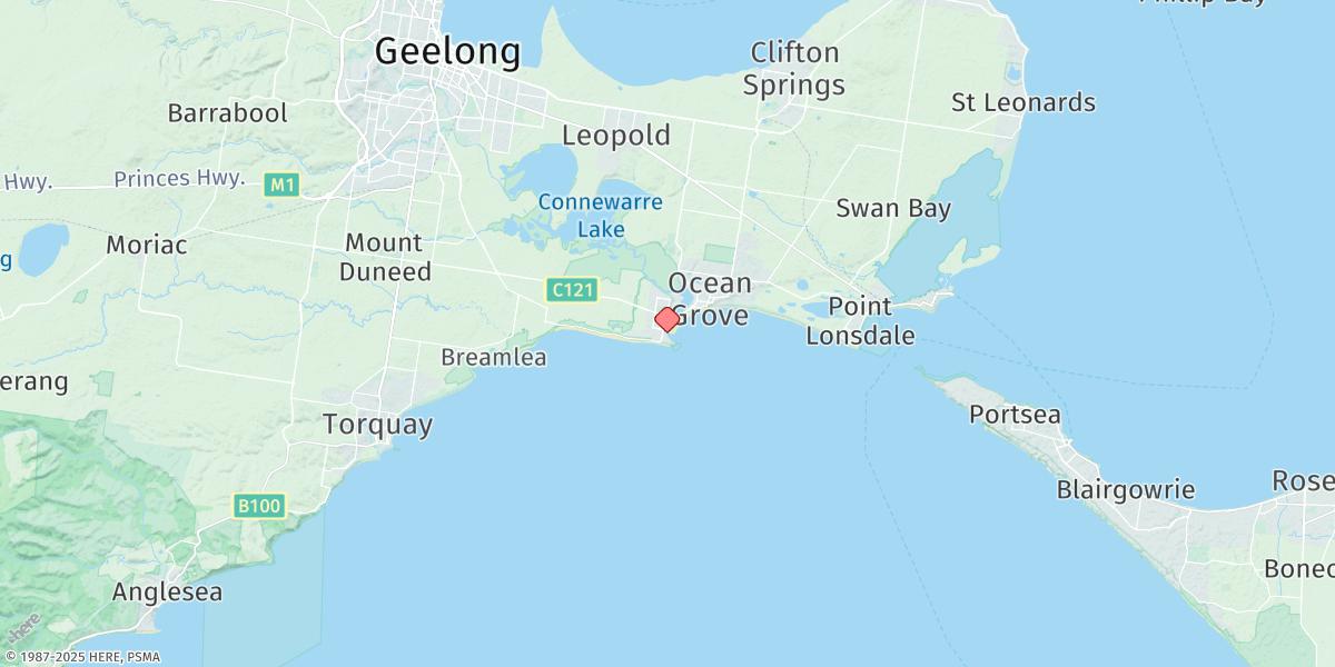 Map of Barwon Heads