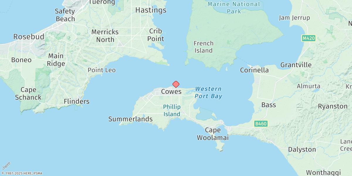 Map of Cowes Jetty