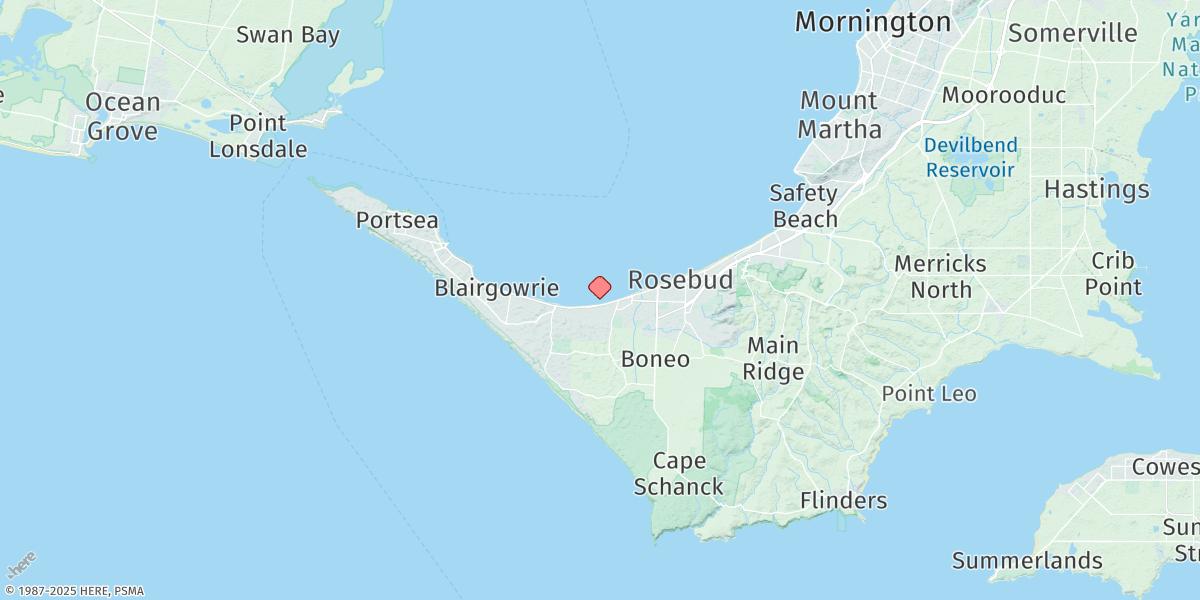 Map of Rosebud Jetty