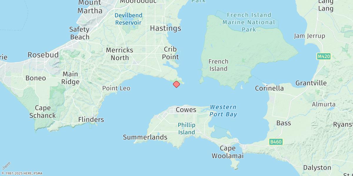 Map of Western Port (Sandy Point)