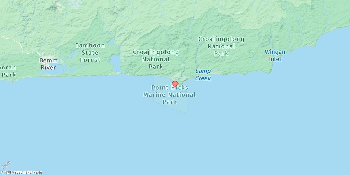 Map of Point Hicks