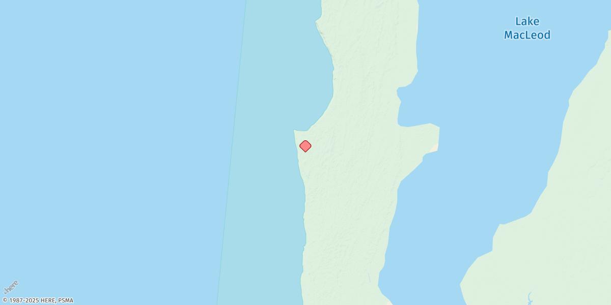 Map of Cape Cuvier