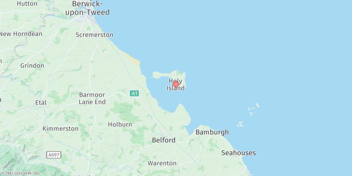 Map of Holy Island