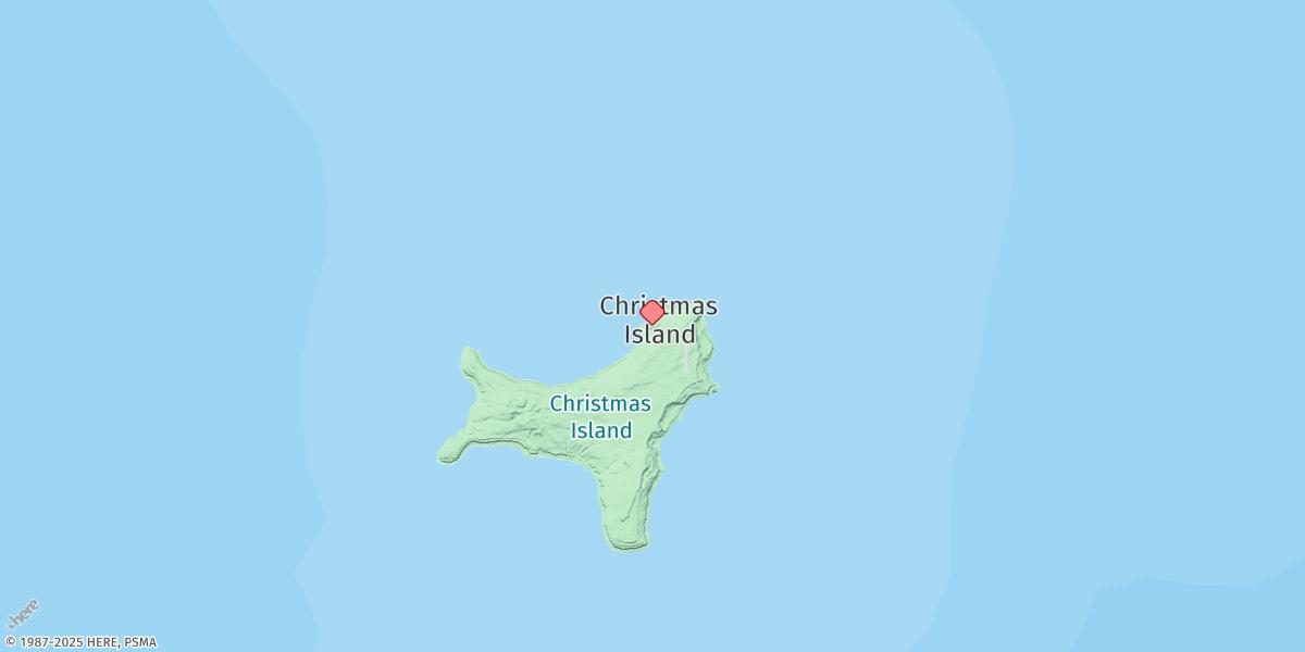 Map of Christmas Island