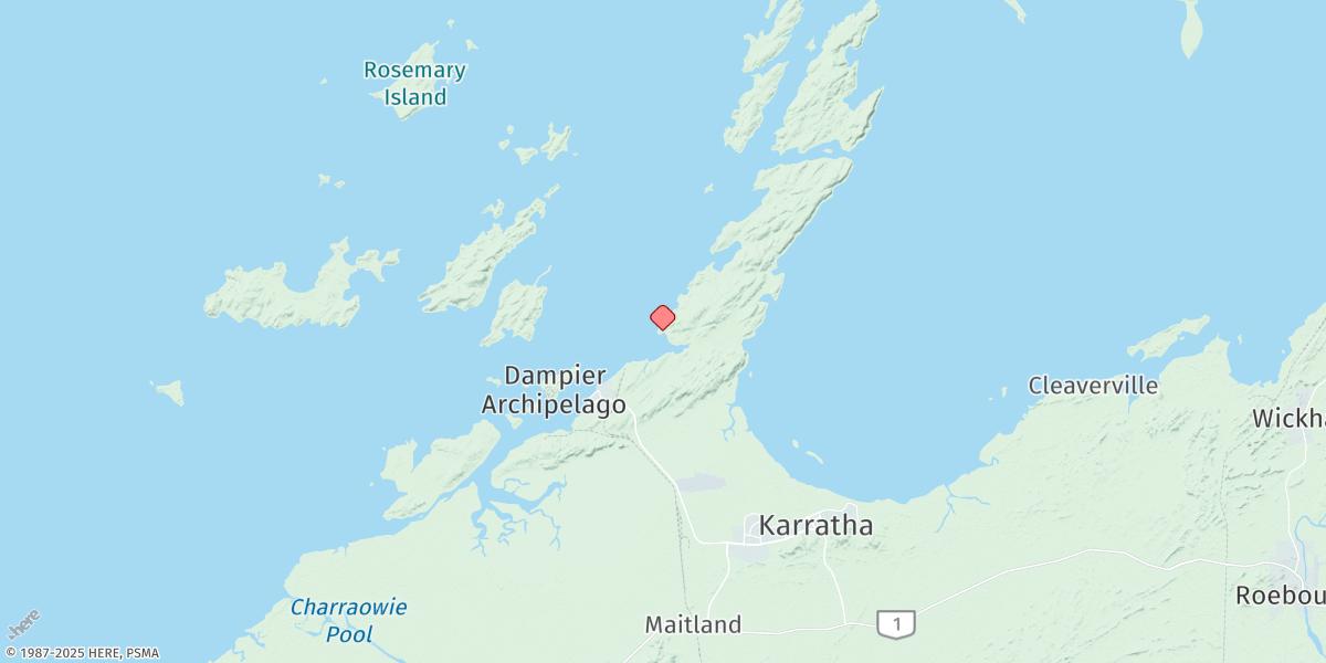 Map of Dampier (King Bay)