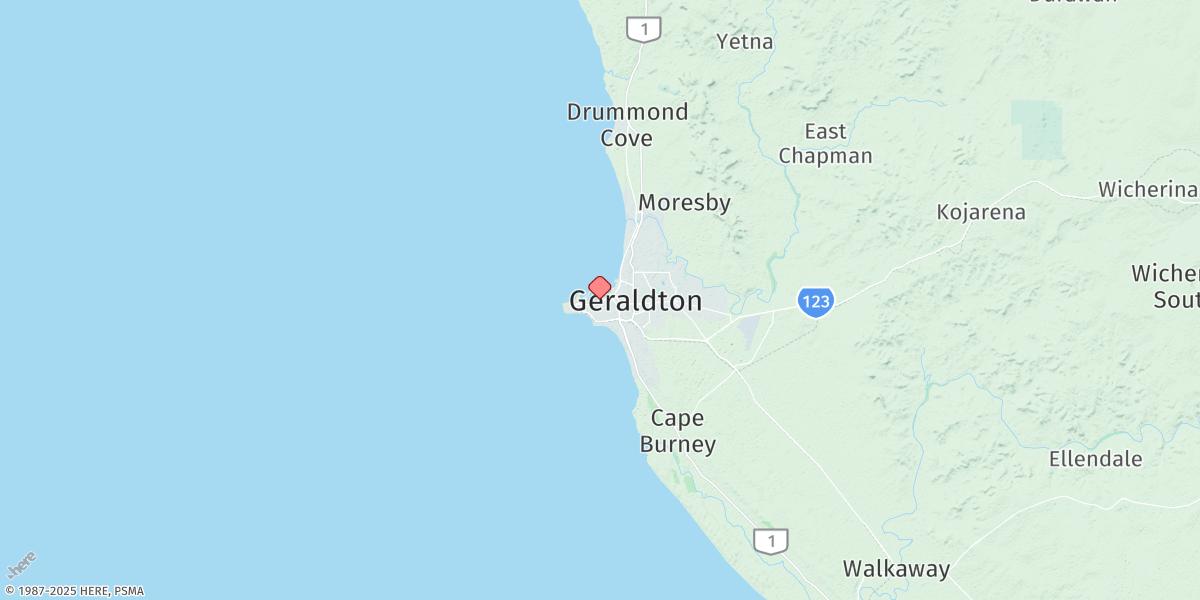 Map of Geraldton