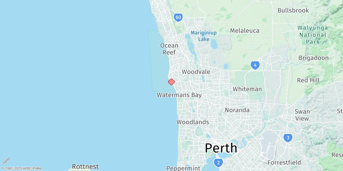 Map of Hillarys