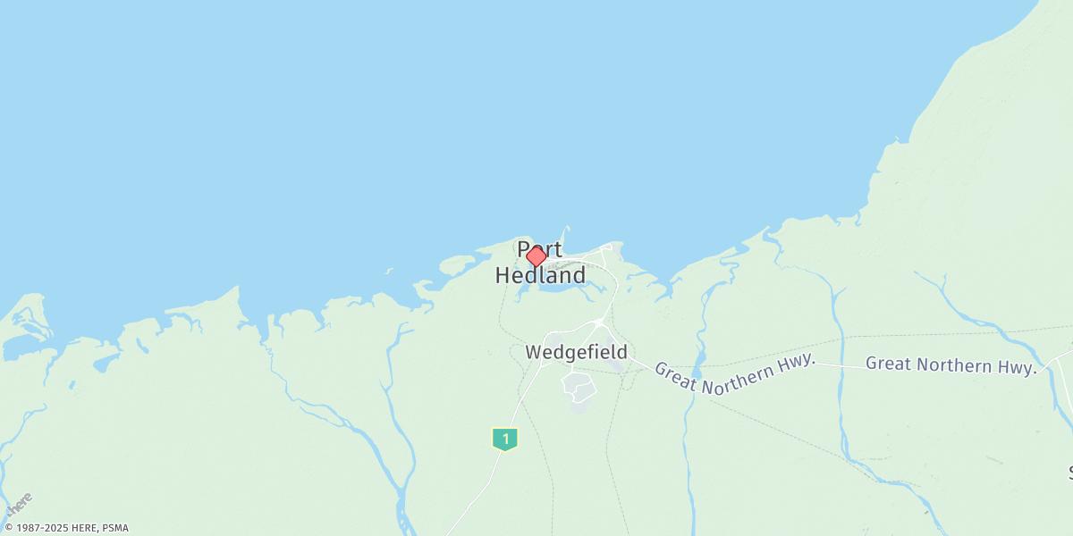 Map of Port Hedland