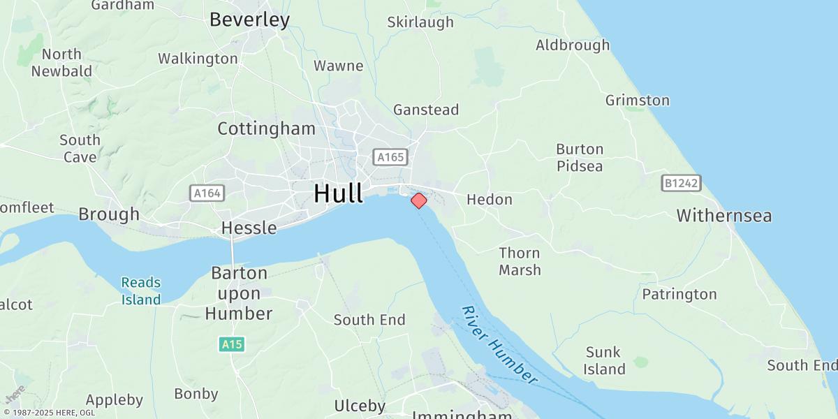 Map of Hull (King George Lock)