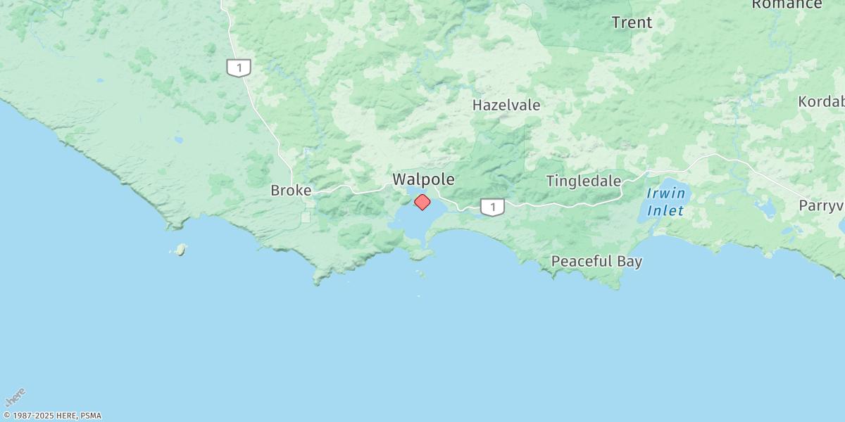 Map of Nornalup Inlet