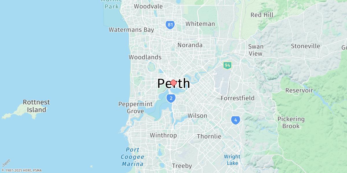 Map of Perth (Barrack Street Jetty)