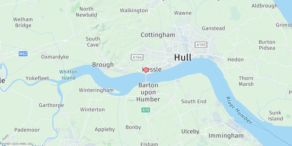 Map of Humber Bridge