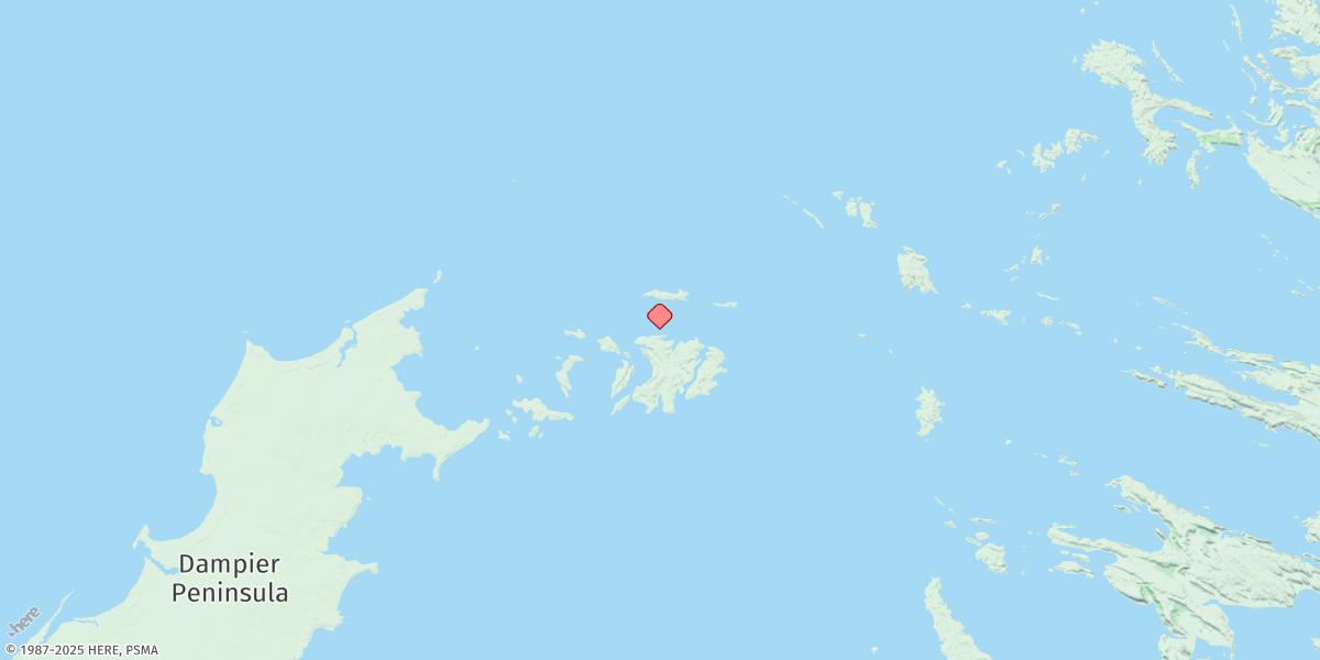 Map of Sunday Island
