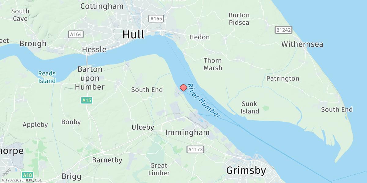 Map of Humber Sea Terminal