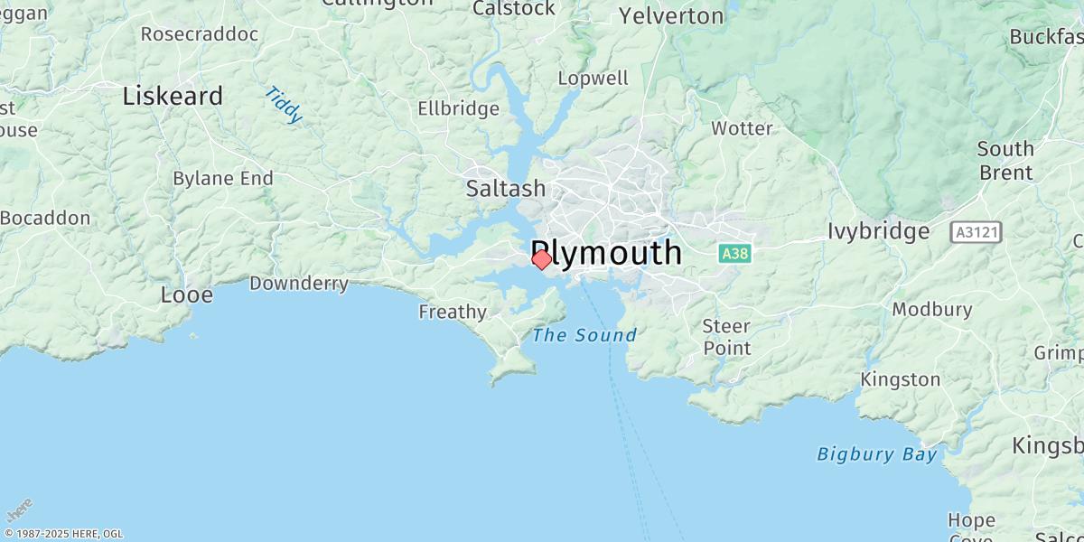 Map of Devonport