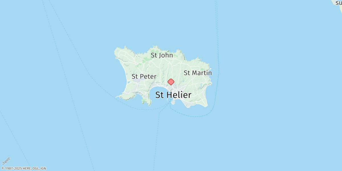 Map of St. Helier (Jersey)