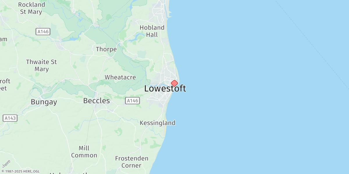 Map of Lowestoft