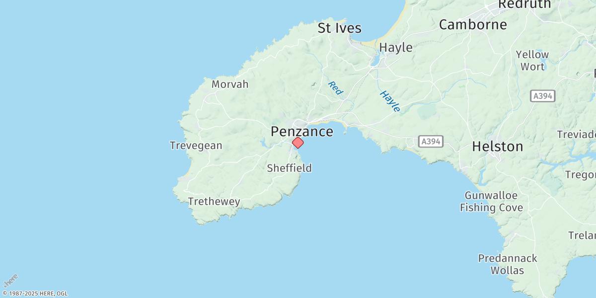 Map of Newlyn