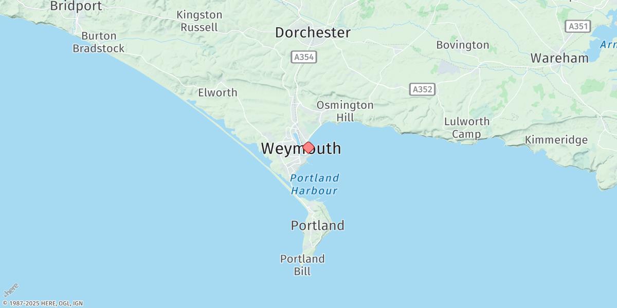 Map of Weymouth