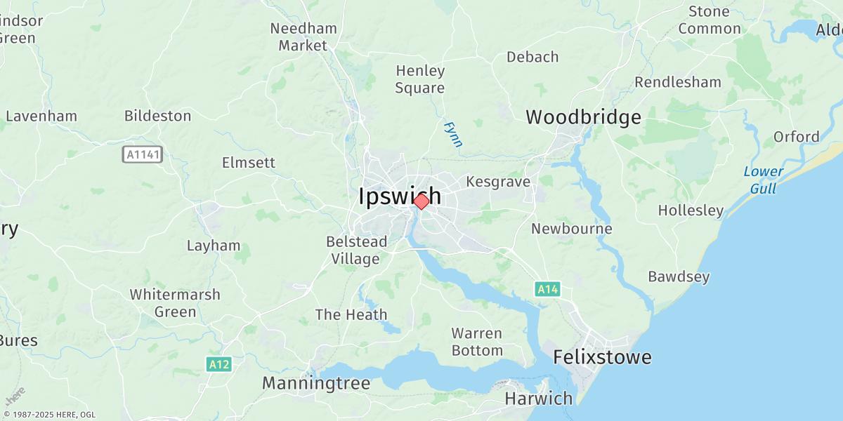 Map of Ipswich