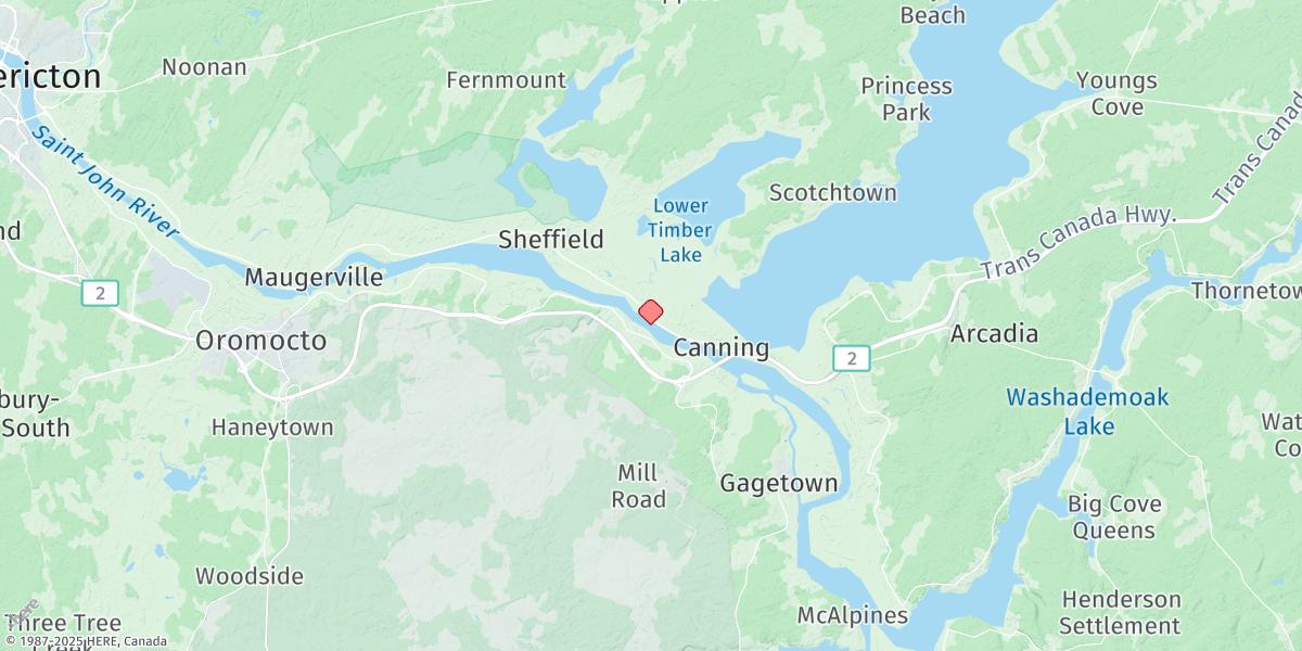 Map of Upper Gagetown