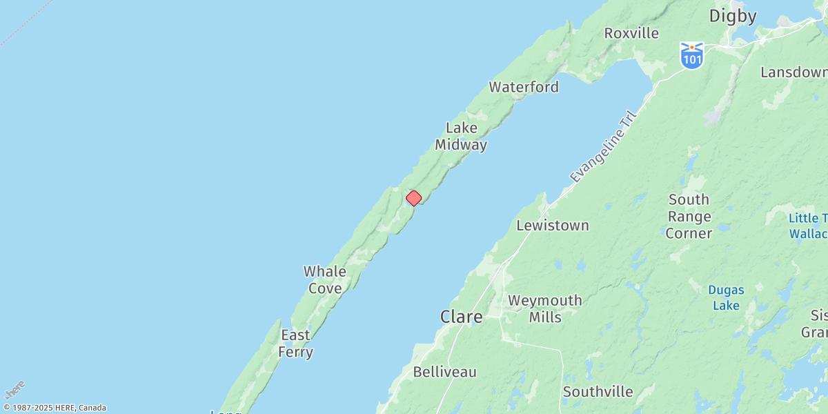 Map of EAST SANDY COVE
