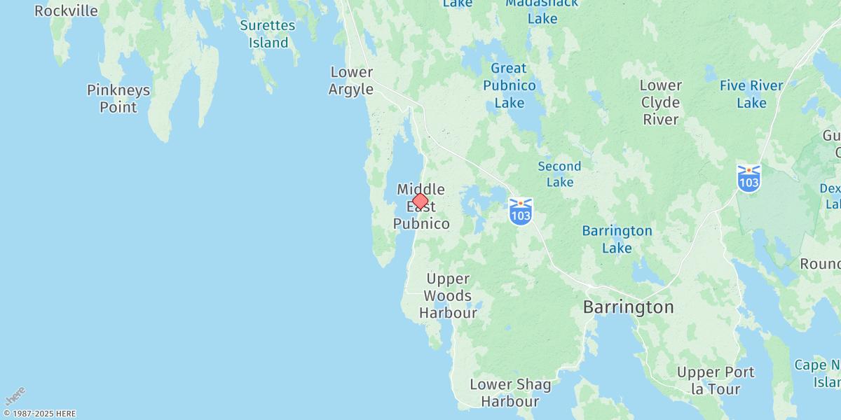 Map of LOWER EAST PUBNICO