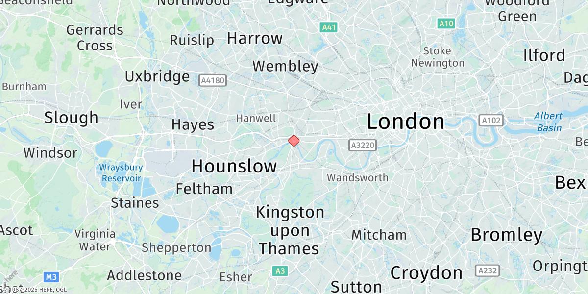 Map of Kew Bridge