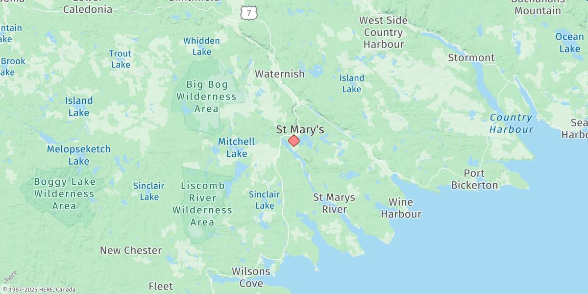 Map of SHERBROOKE